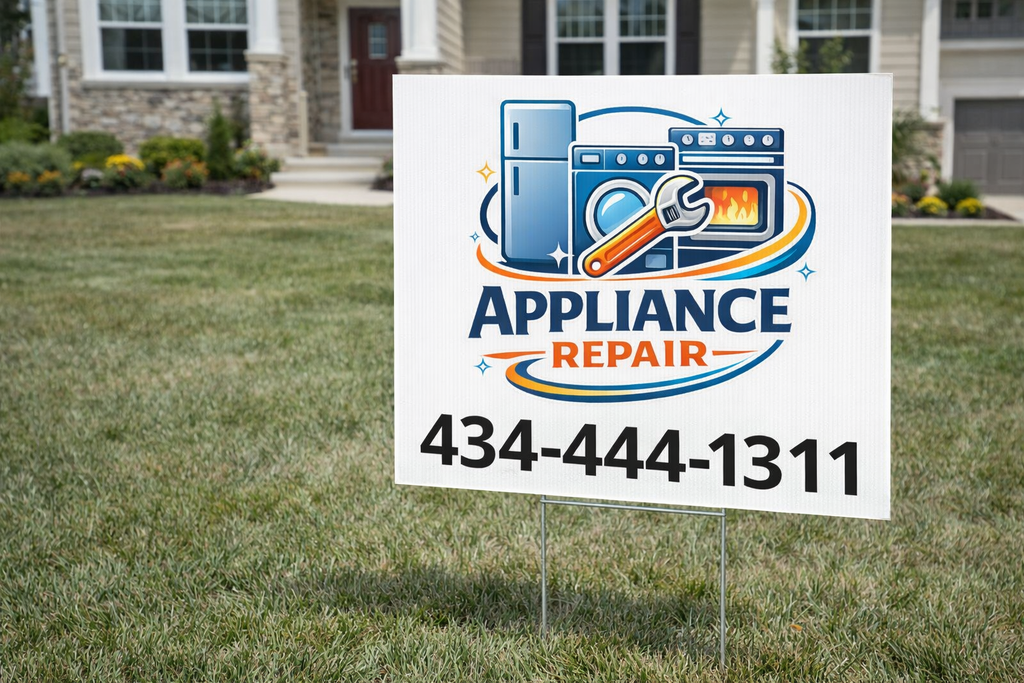 Machine Repair Sign Appliance Repair Yard Signs | Washer and Dryer Service Marketing ...