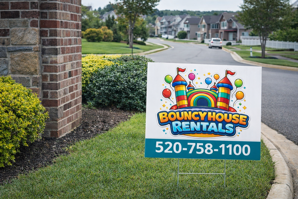 Bouncy House Party Rental Yard Signs