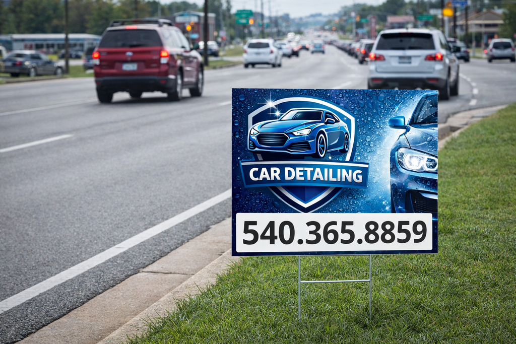 Car Detailing & Auto Wash Yard Signs | Custom Design