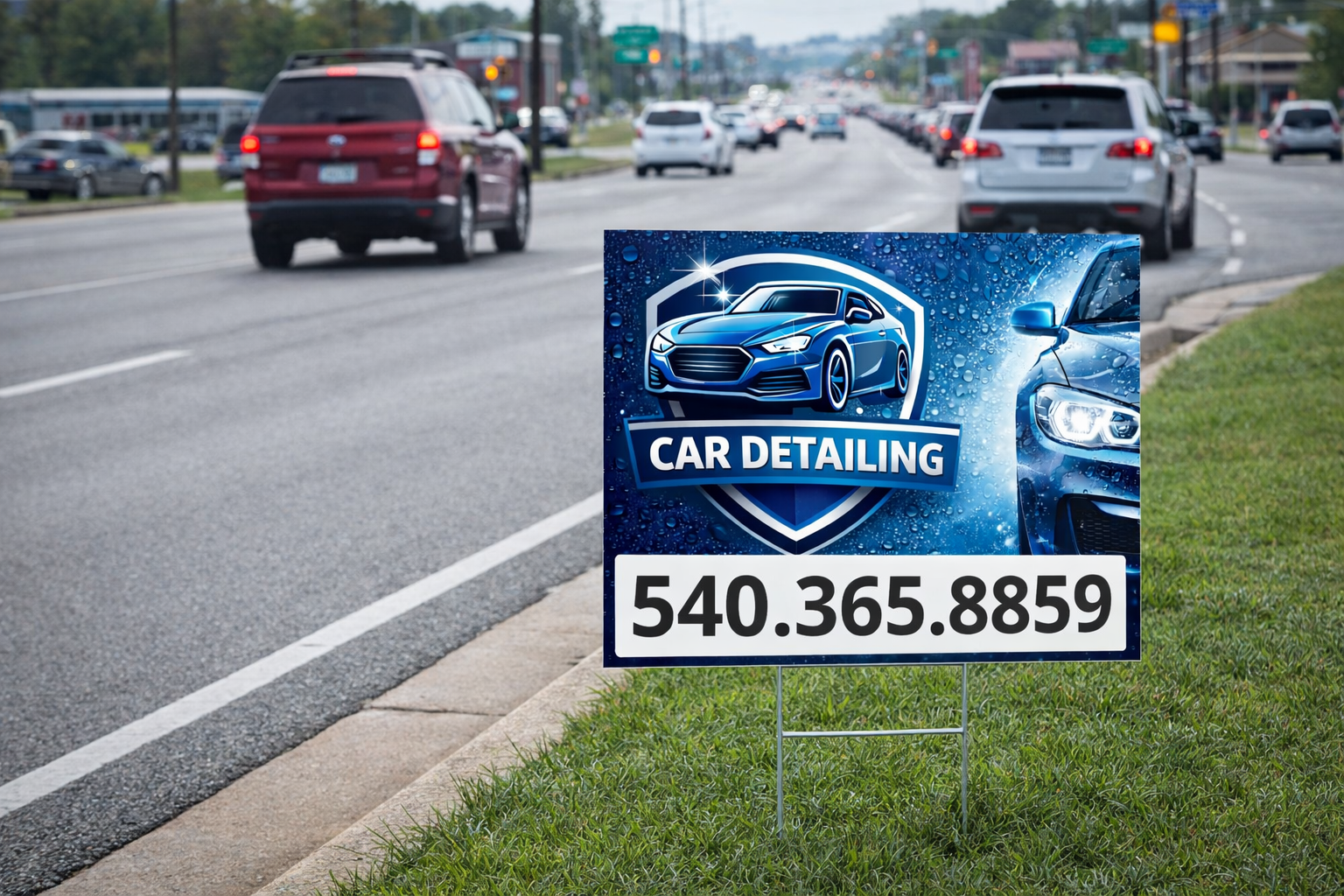 Car Detailing & Auto Wash Yard Signs | Custom Design