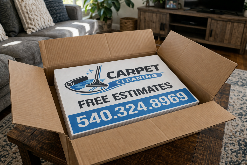 Carpet Steam Cleaning Service Business Yard Signs