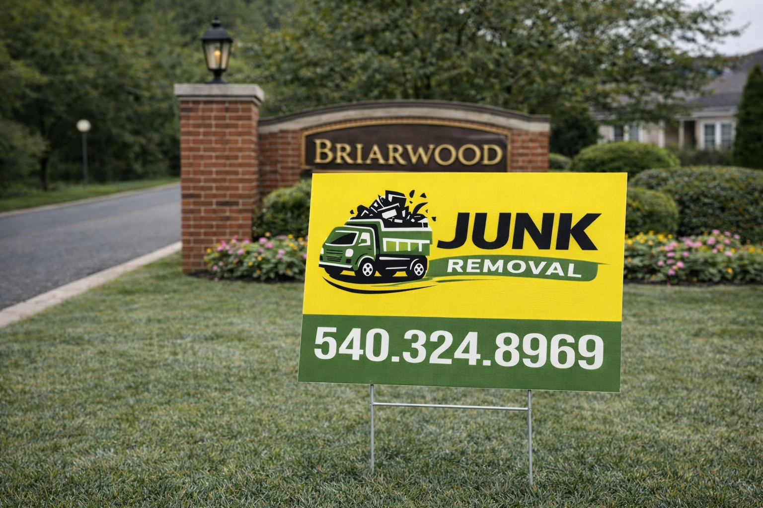 Professional Junk Removal & Dumpster Rental Yard Signs - Get Leads NOW!