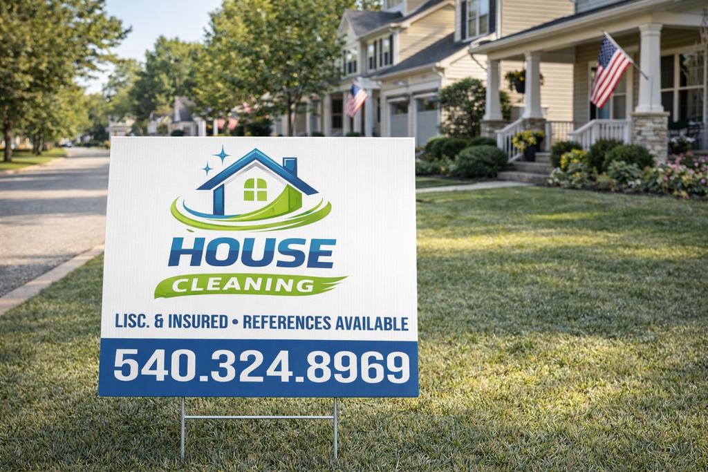 Custom Designed Service Business Yard Sign