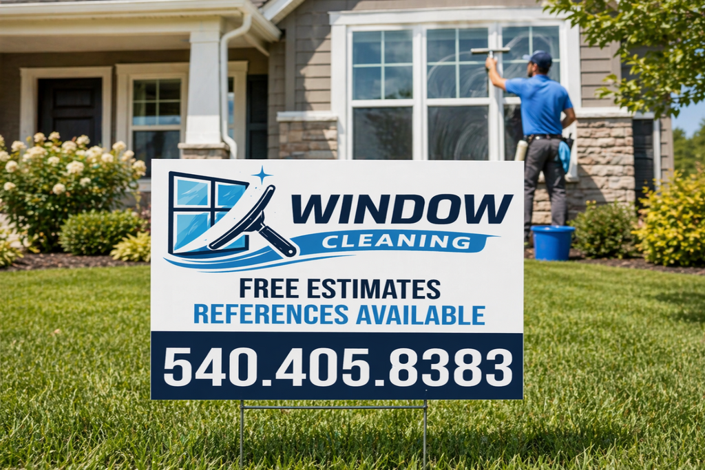 Professional Window Cleaning Washing Yard Signs