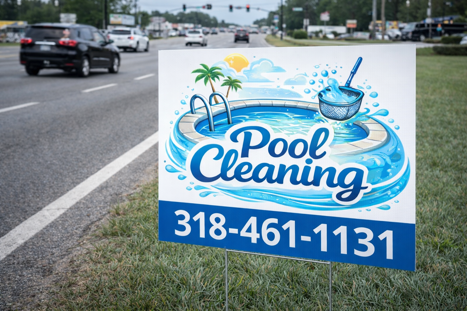 Pool Cleaning and Weekly Maintenance Service Yard Signs