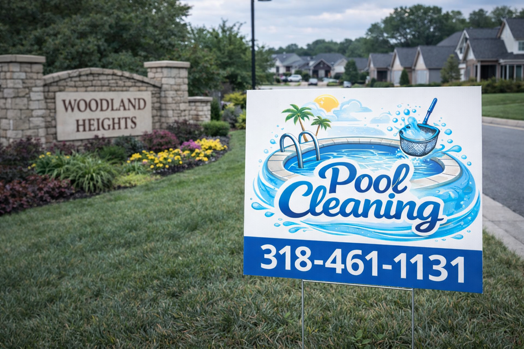 Pool Cleaning and Weekly Maintenance Service Yard Signs