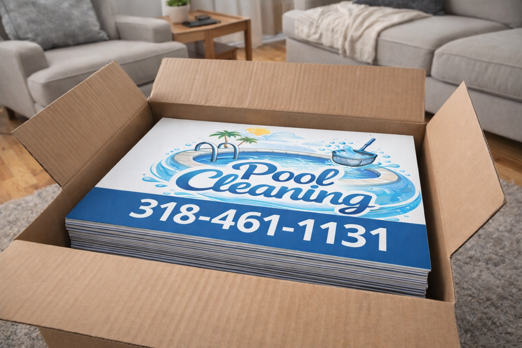 Pool Cleaning and Weekly Maintenance Service Yard Signs