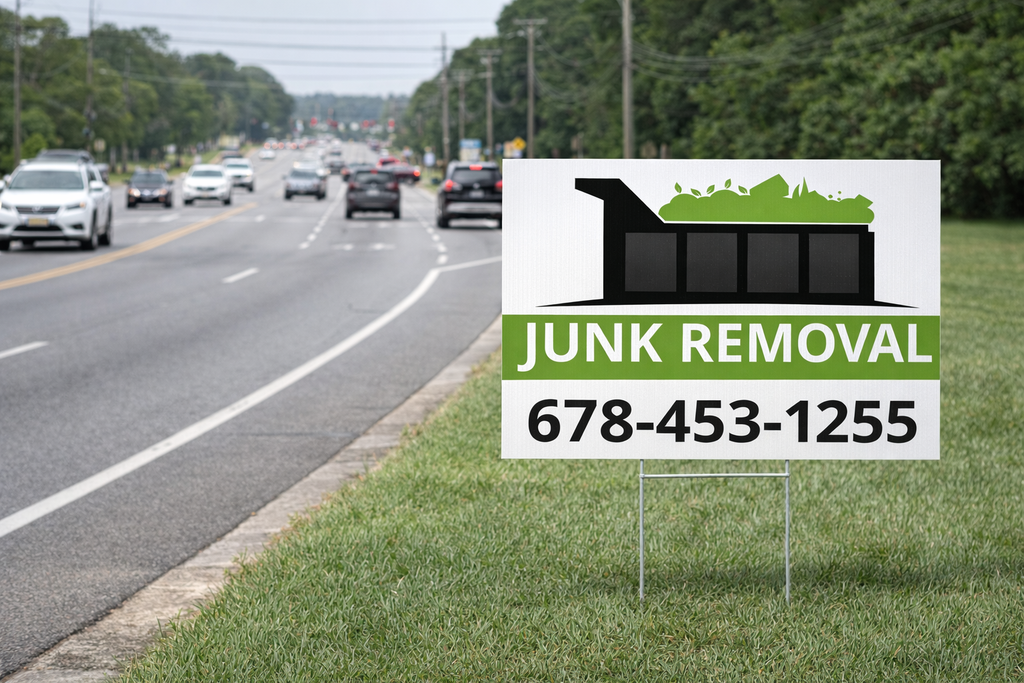 Junk Removal and Residential Hauling Service Yard Signs