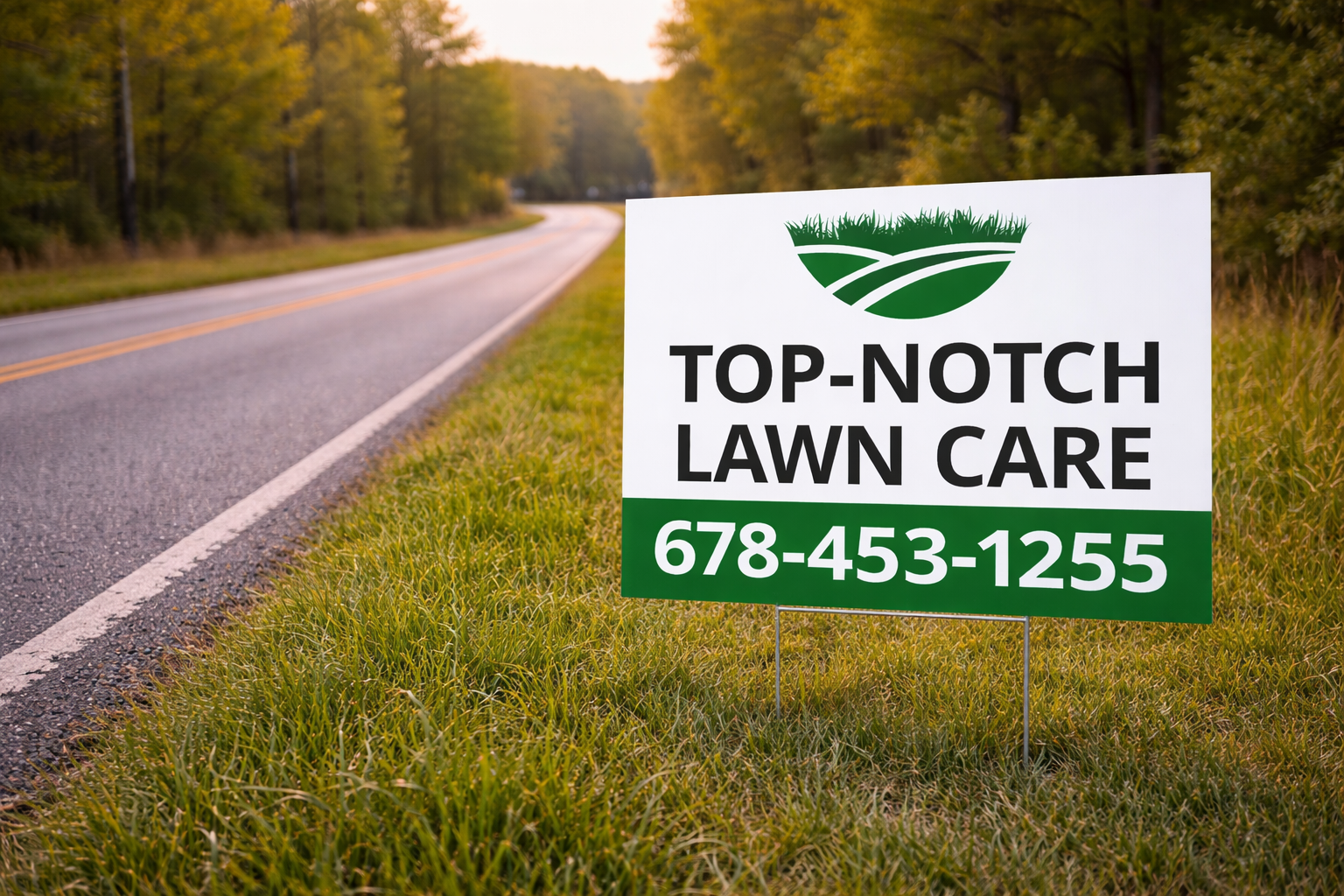 Lawn Care Service and Professional Mowing Yard Signs