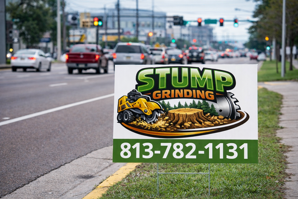 Stump Grinding & Tree Removal Yard Sign