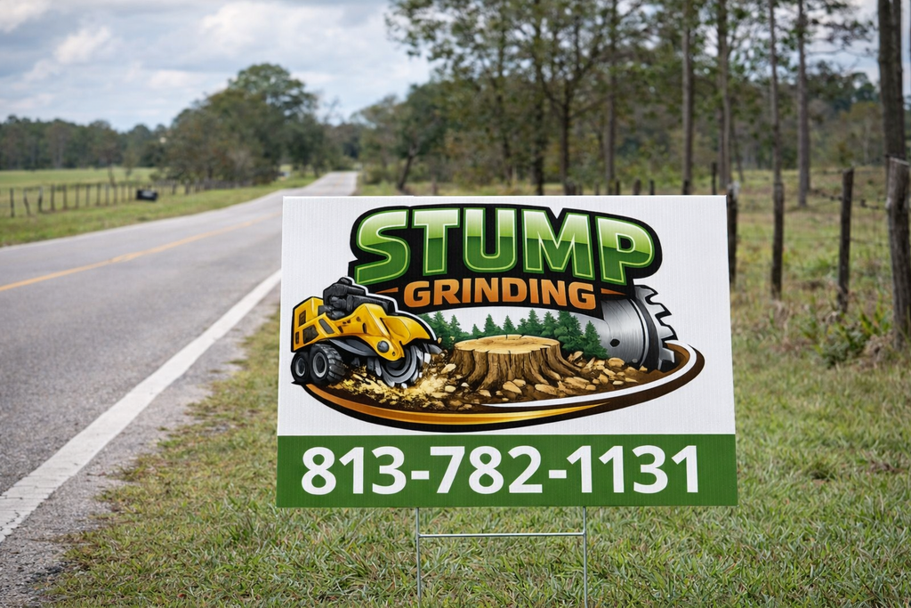 Stump Grinding & Tree Removal Yard Sign
