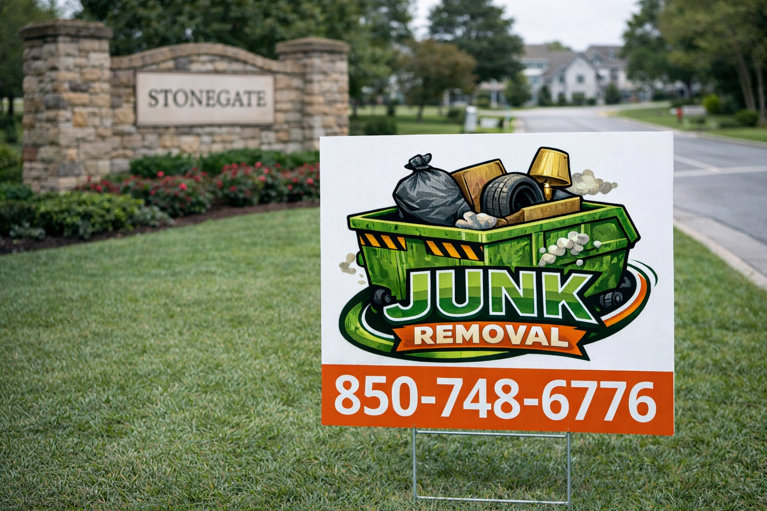 Dumpster Rental and Junk Removal Yard Signs