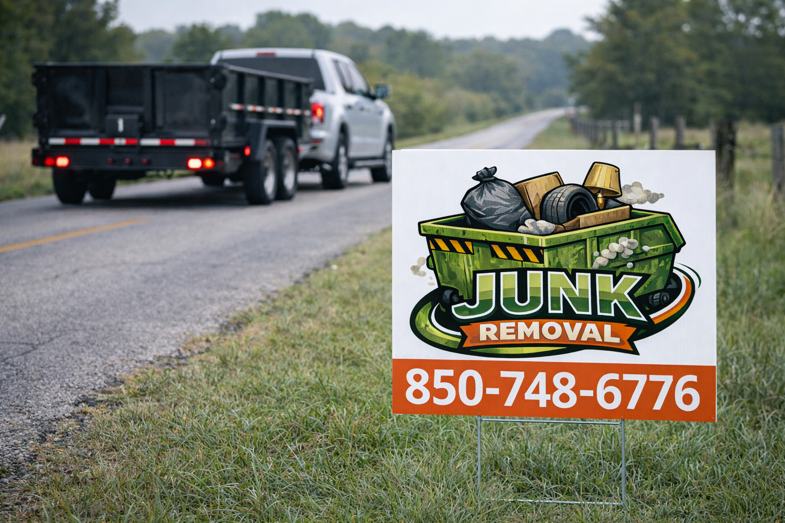 Dumpster Rental and Junk Removal Yard Signs