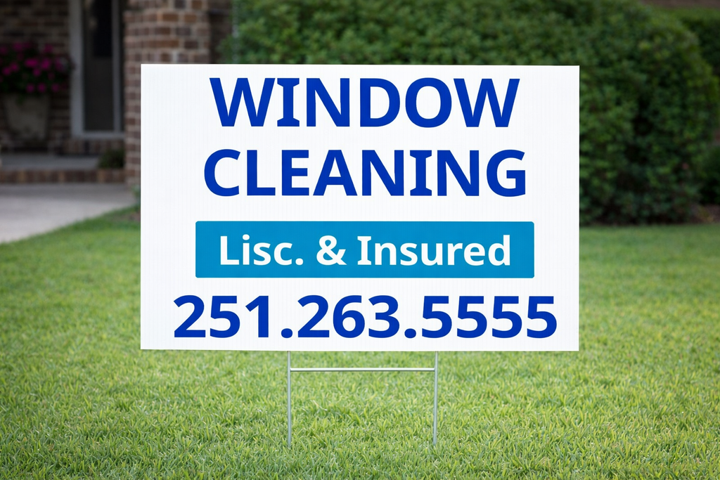 Professional Window Washing and Cleaning Yard Signs