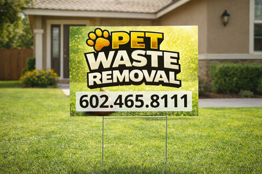 Pet Waste Removal Yard Signs | Professional Pooper Scooper Service Signage
