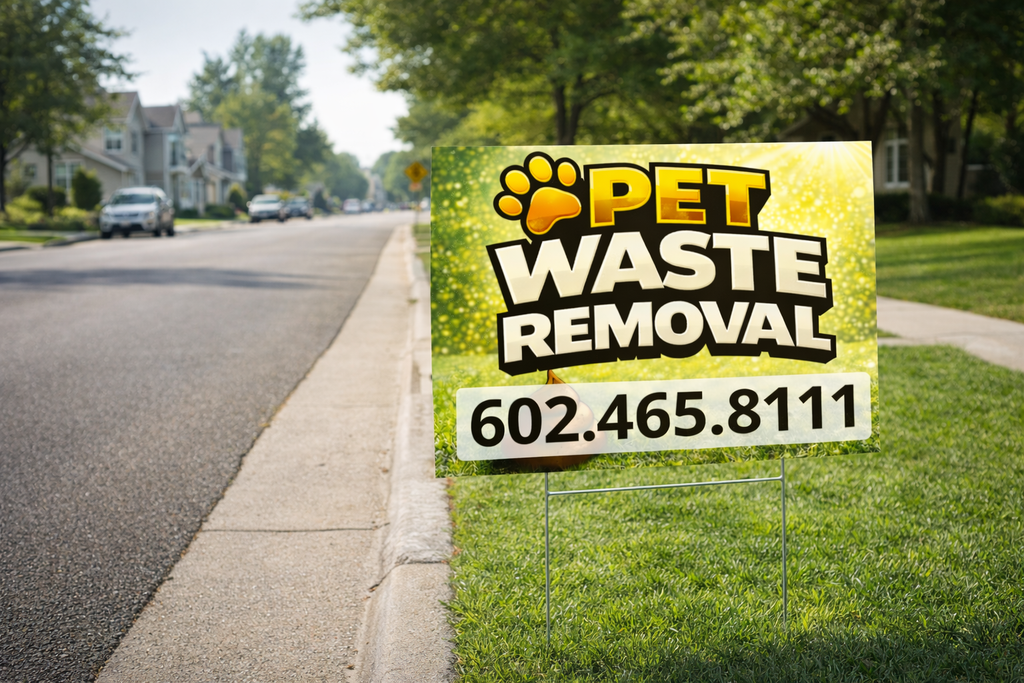 Pet Waste Removal Yard Signs | Professional Pooper Scooper Service Signage