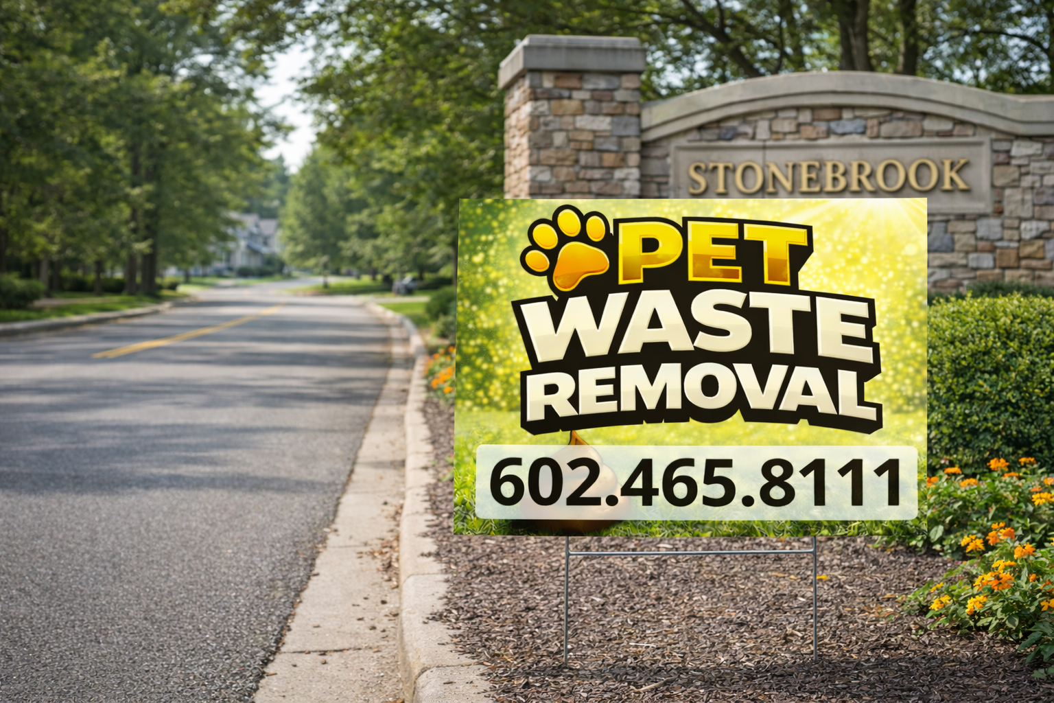 Pet Waste Removal Yard Signs | Professional Pooper Scooper Service Signage