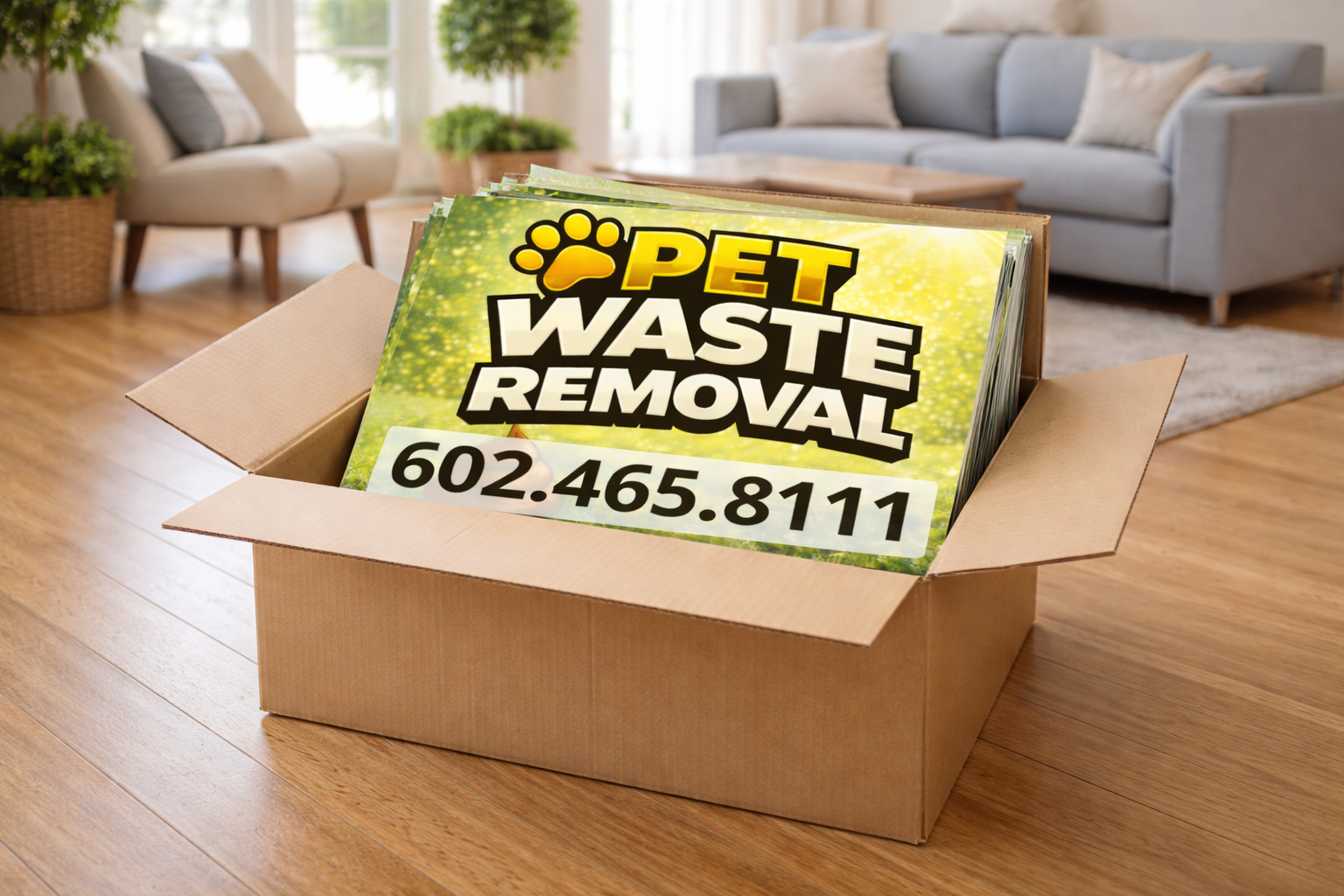 Pet Waste Removal Yard Signs | Professional Pooper Scooper Service Signage