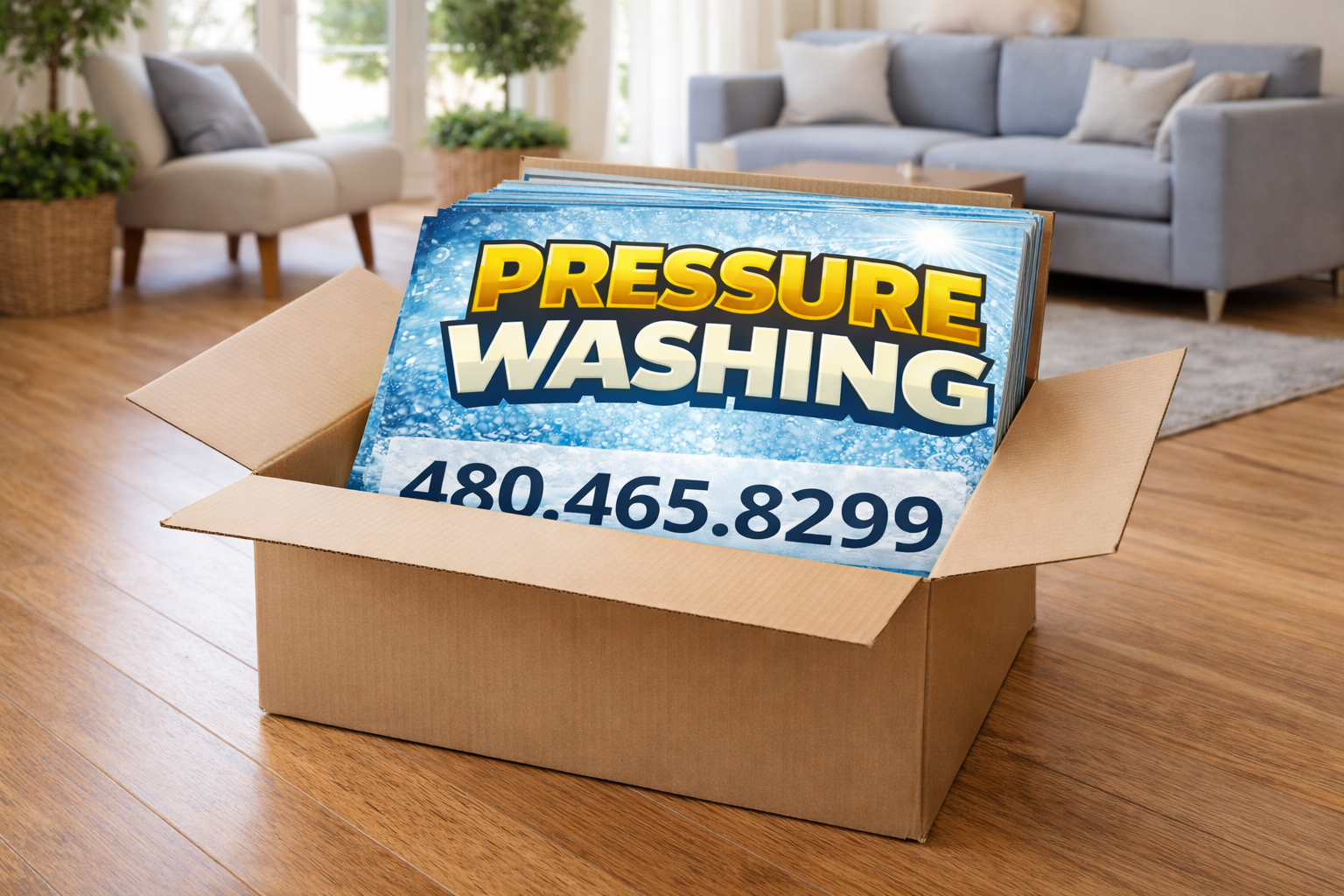 Pressure Soft, House Washing Service Yard Sign | Custom Designs Accepted