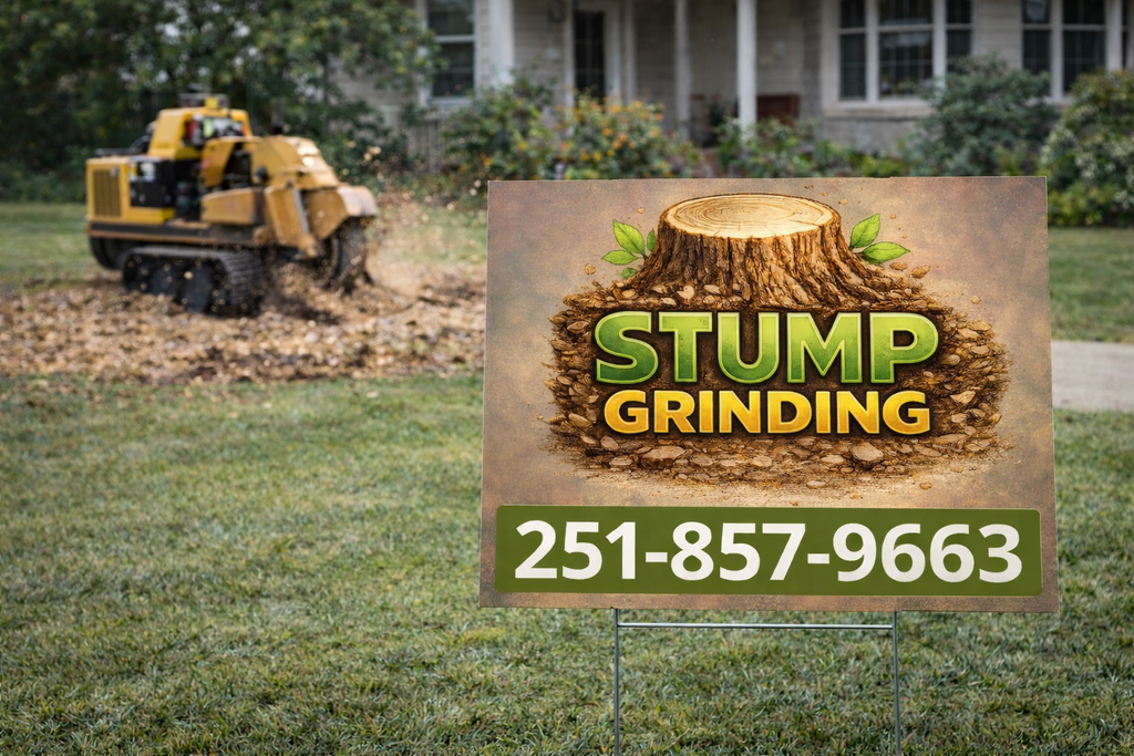 Stump Grinding & Root Removal Yard Signs | Tree Service Marketing