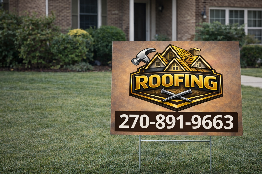 Roofing Contractor Yard Signs | Roof Repair