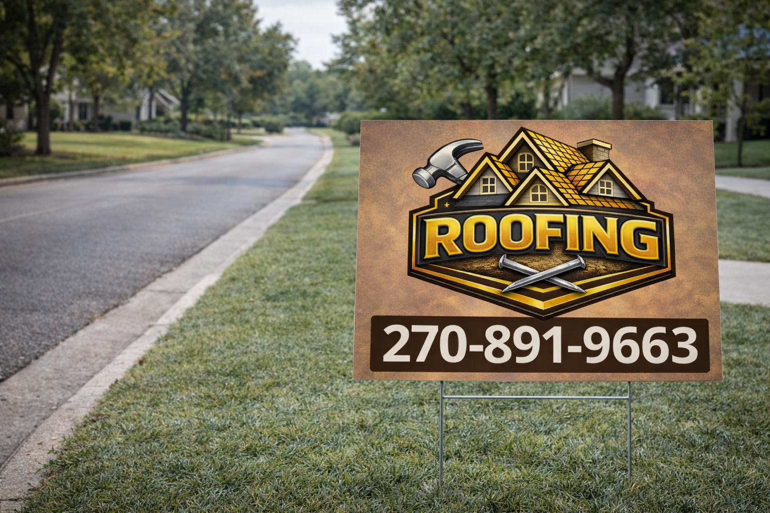 Roofing Contractor Yard Signs | Roof Repair