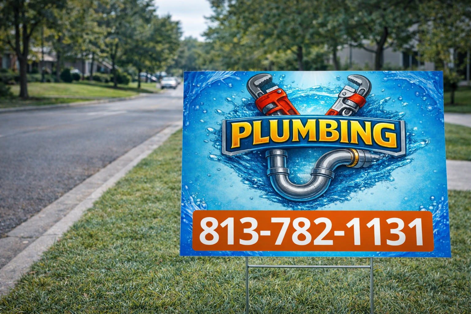 Plumbing Contractor Business Yard Signs