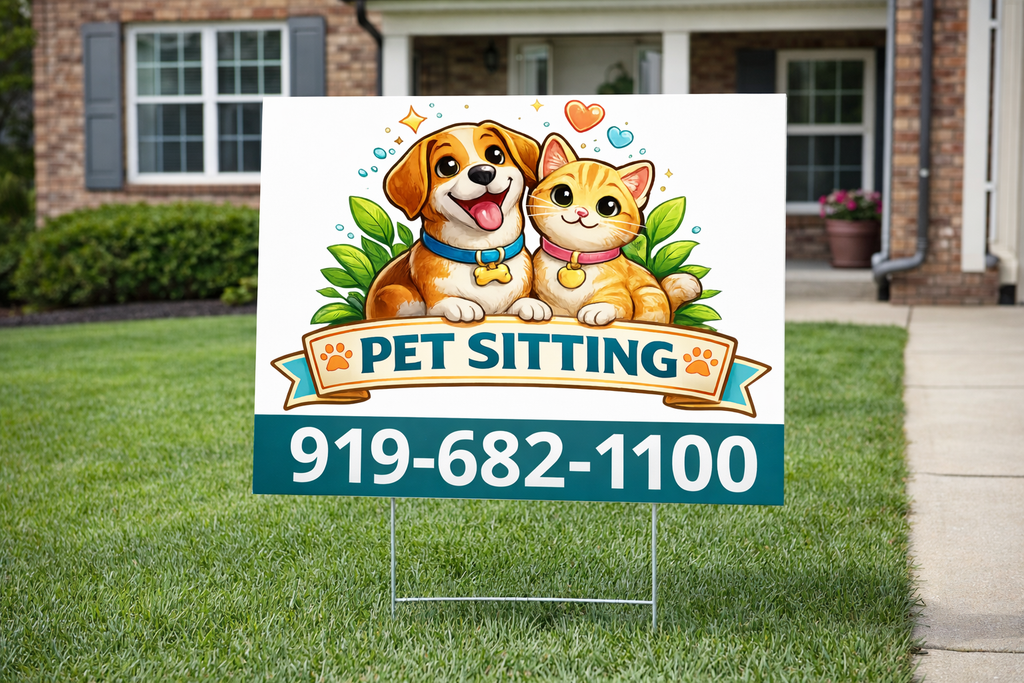 Pet Sitting Service Yard Signs | Professional Dog Walking