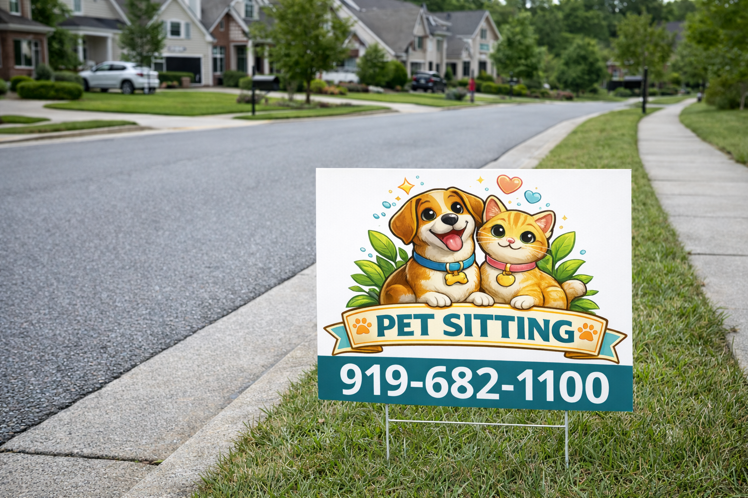 Pet Sitting Service Yard Signs | Professional Dog Walking