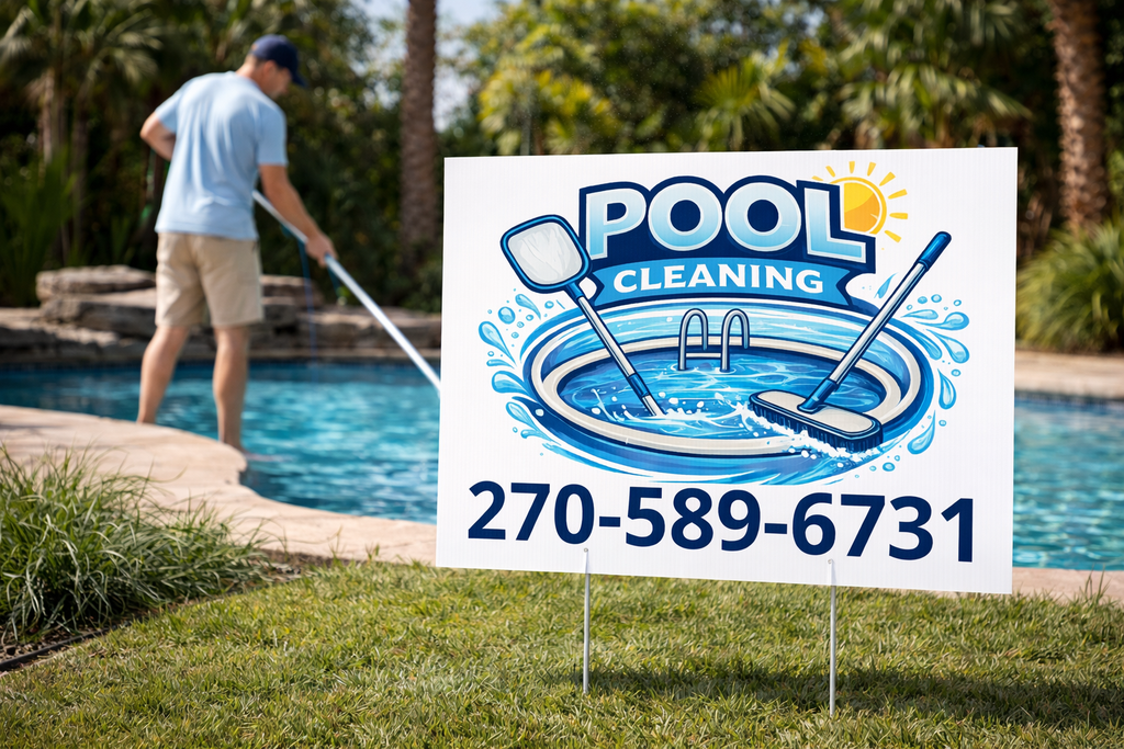 Pool Cleaning, Installation & Maintenance Yard Signs