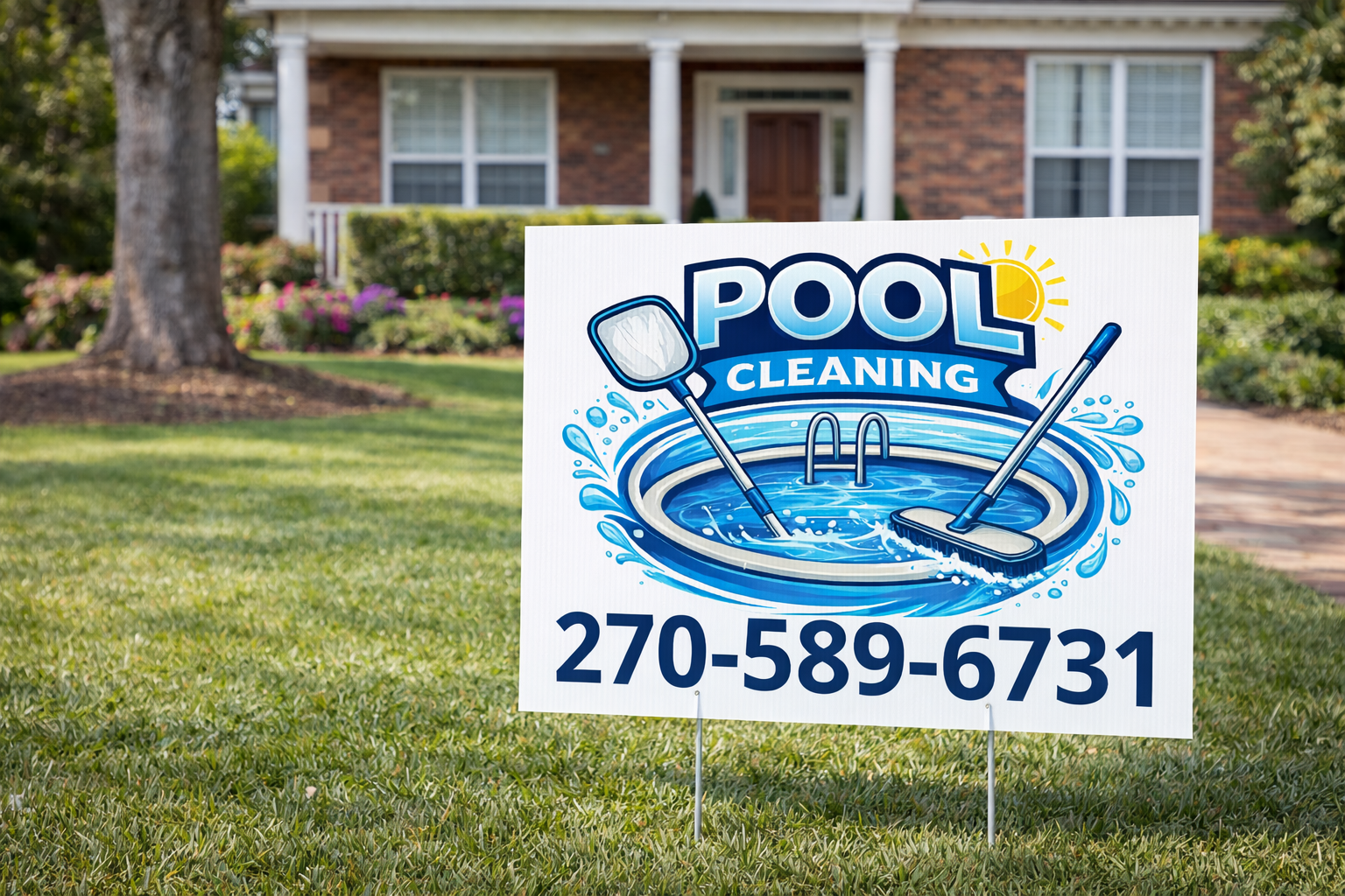 Pool Cleaning, Installation & Maintenance Yard Signs