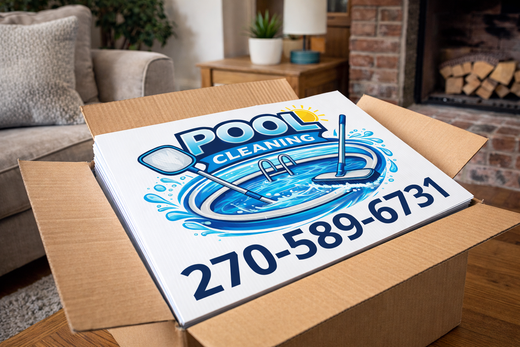 Pool Cleaning, Installation & Maintenance Yard Signs