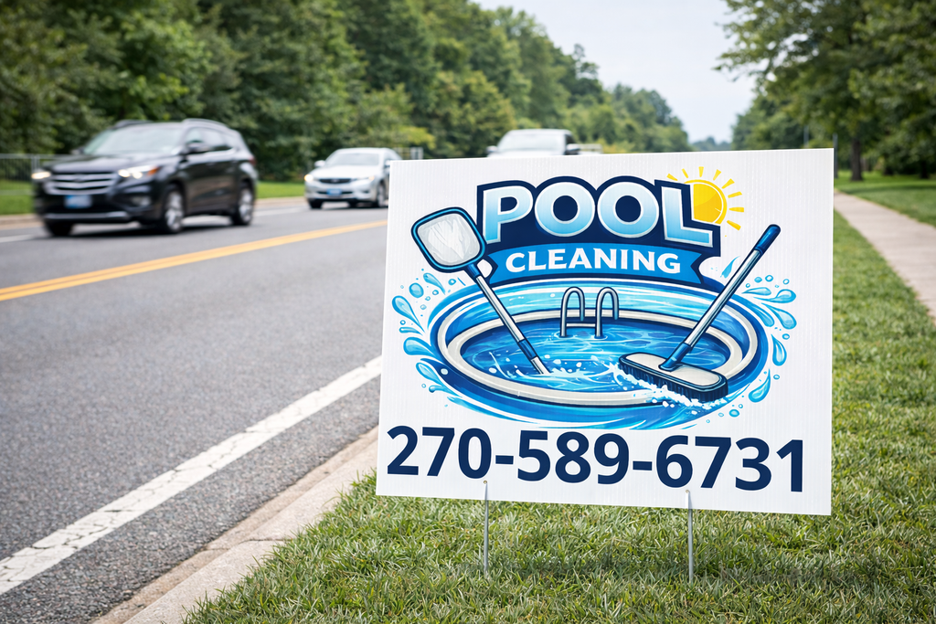 Pool Cleaning, Installation & Maintenance Yard Signs