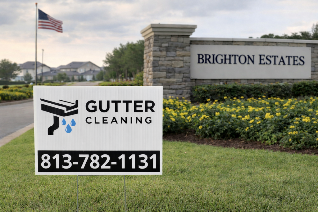 Gutter Cleaning & Maintenance Yard Signs | Custom Designs Accepted
