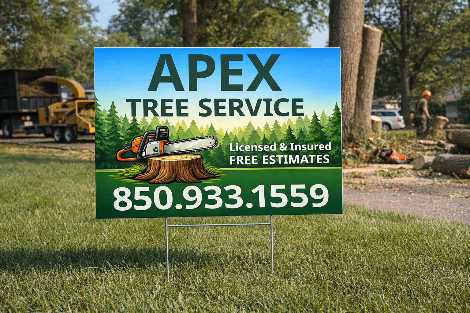 Tree Removal & Pruning Service Business Yard Signs