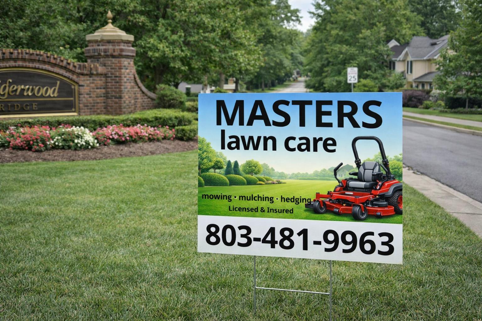 Lawn Care & Mowing Service Business Yard Signs