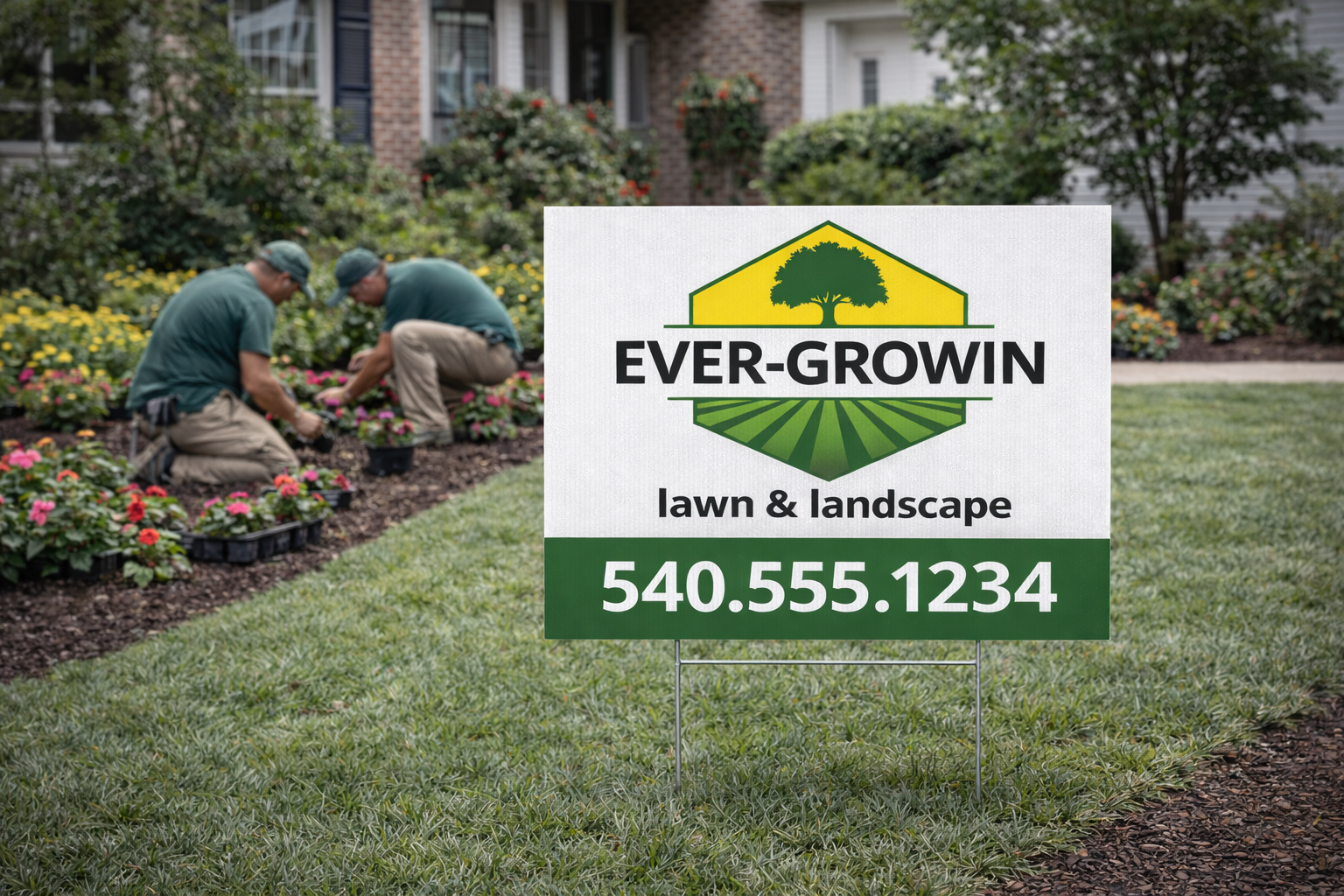 Professional Landscaping and Lawn Care Service Yard Signs