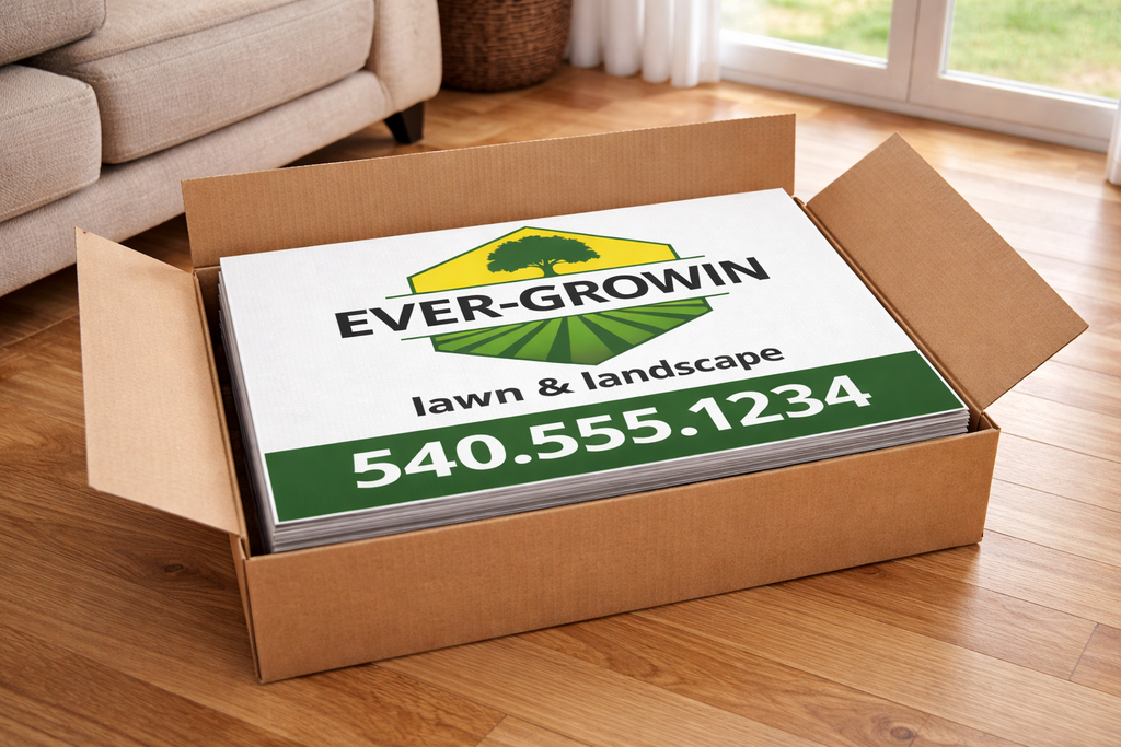 Professional Landscaping and Lawn Care Service Yard Signs