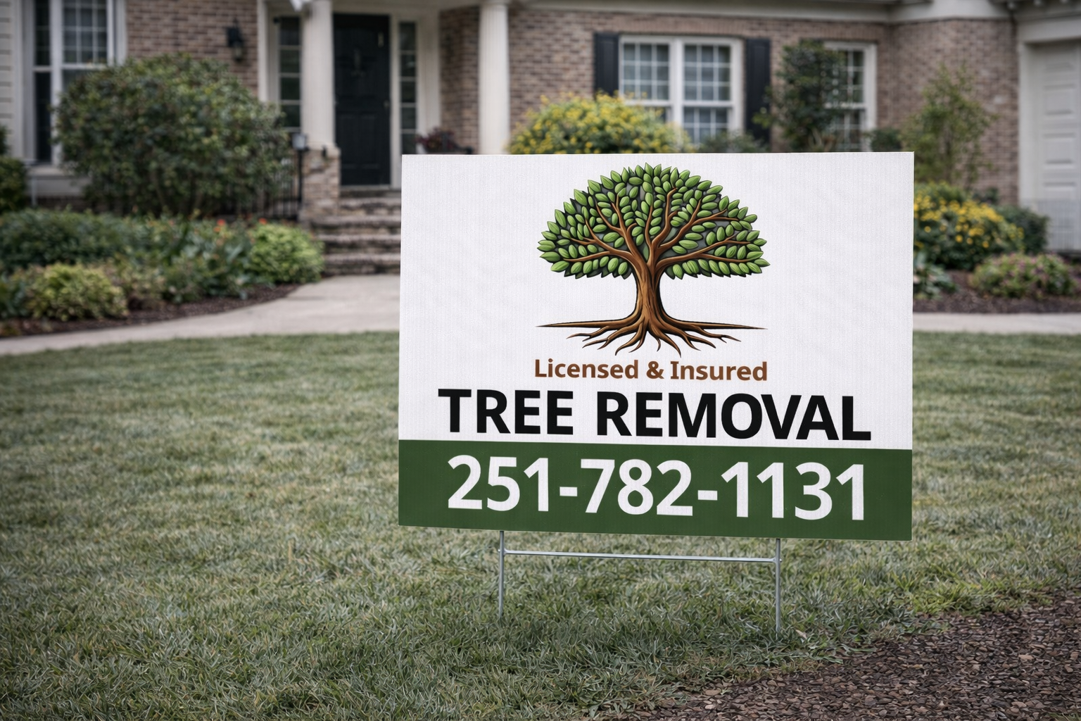 Tree Removal Service and Emergency Arborist Yard Signs