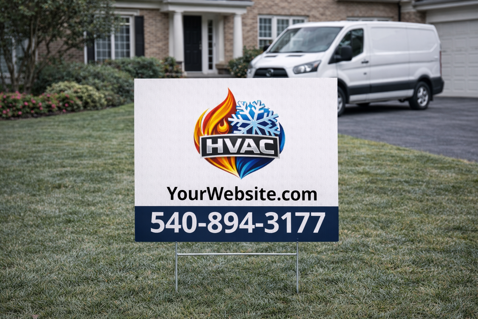 HVAC Contractor and Heating & Cooling Service Yard Signs