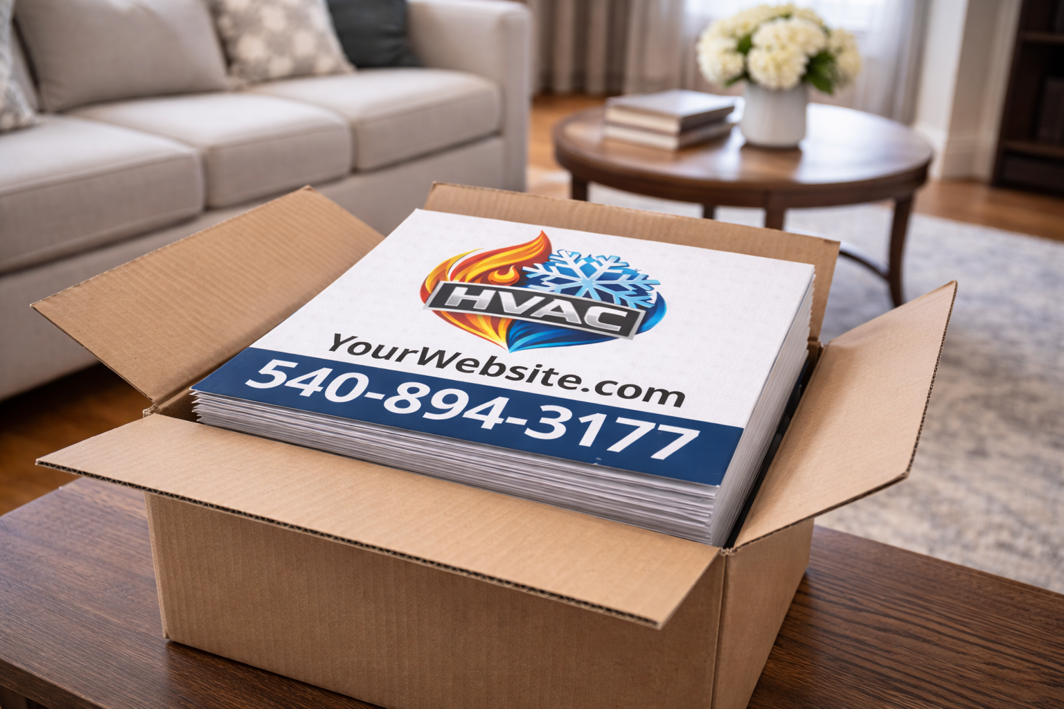 HVAC Contractor and Heating & Cooling Service Yard Signs