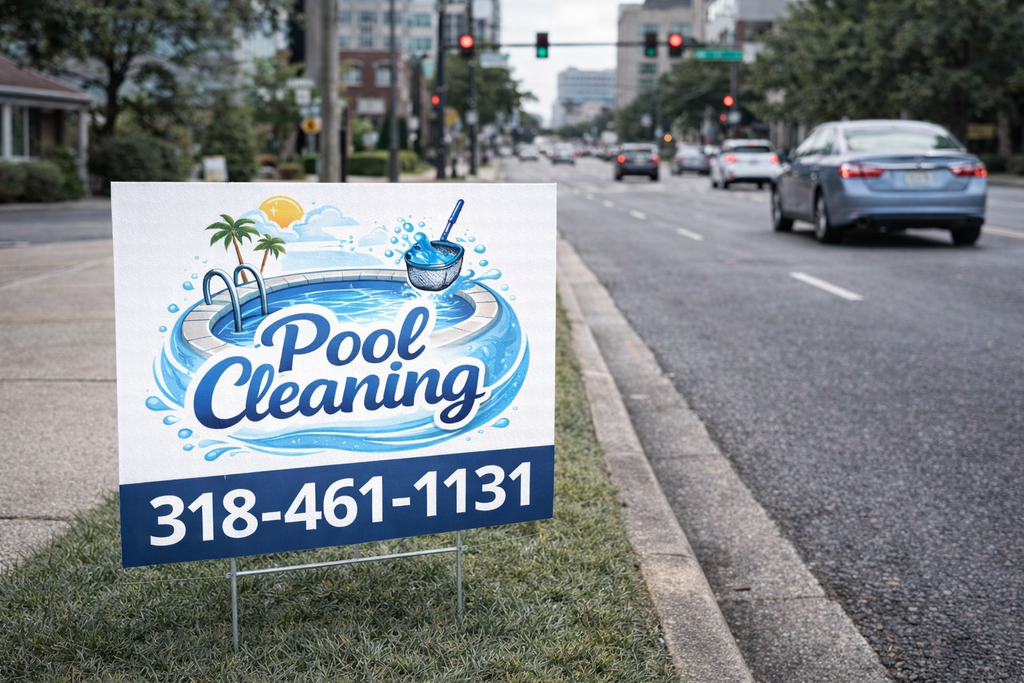 Pool Cleaning and Weekly Maintenance Service Yard Signs
