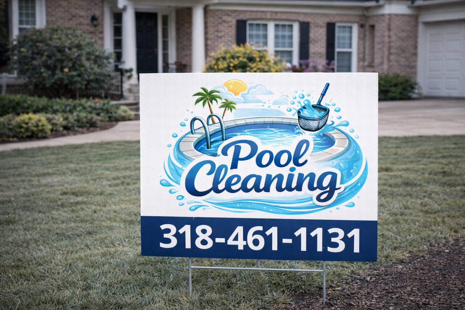 Pool Cleaning and Weekly Maintenance Service Yard Signs