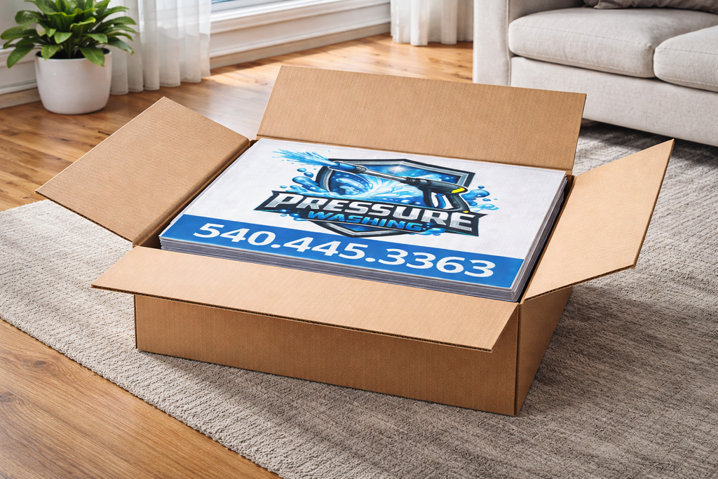 Pressure Washing Service Yard Sign | Soft House Washing Advertising