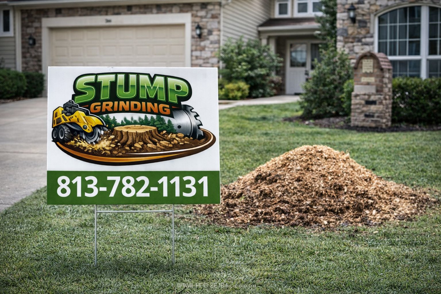 Stump Grinding & Tree Removal Yard Sign