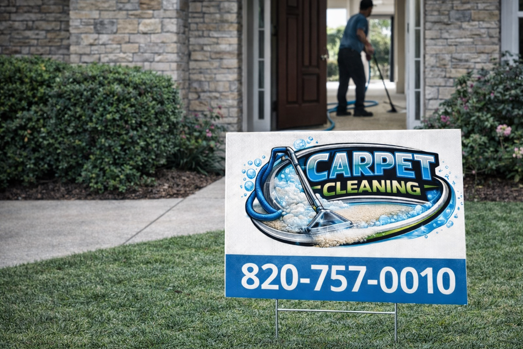 Professional Carpet Steam Cleaning Yard Signs