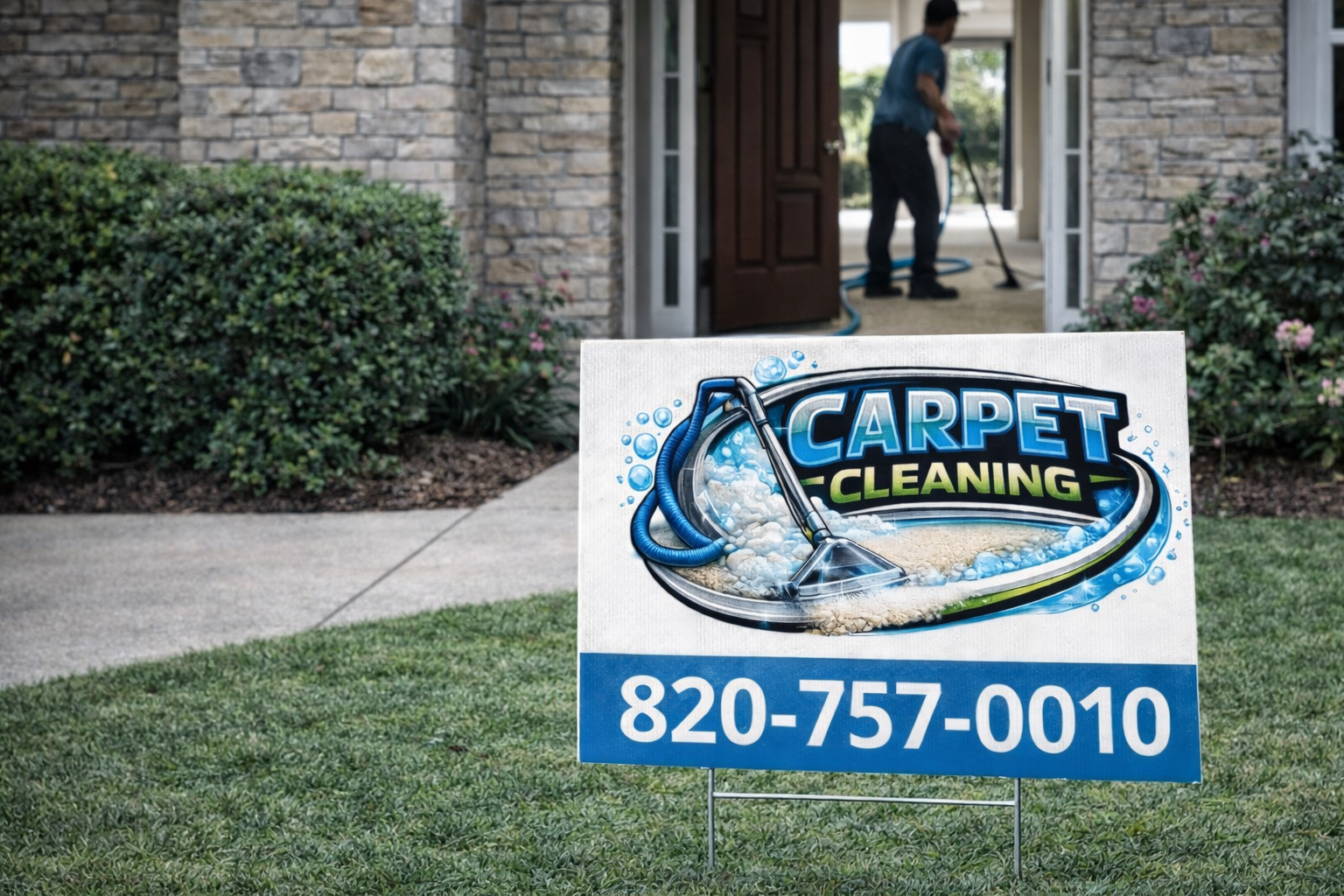 Professional Carpet Steam Cleaning Yard Signs