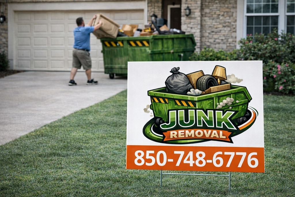 Dumpster Rental and Junk Removal Yard Signs