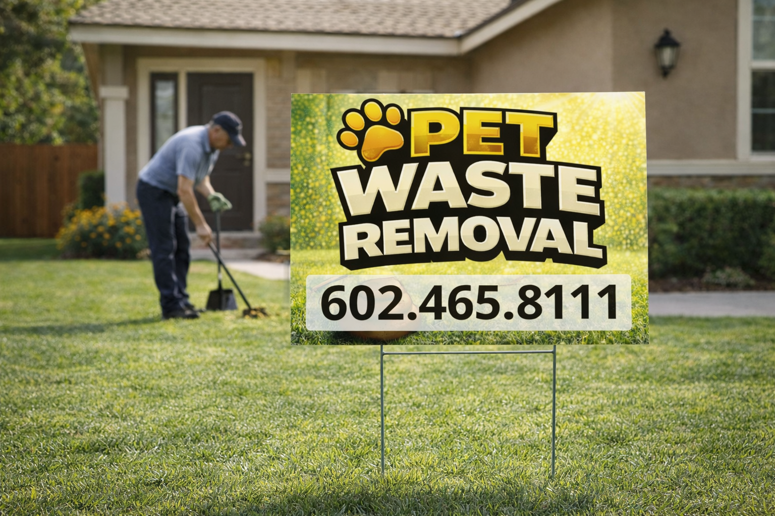 Pet Waste Removal Yard Signs | Professional Pooper Scooper Service Signage