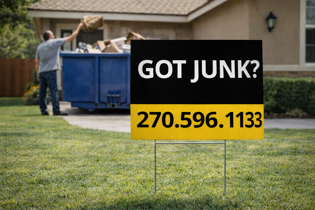 Junk Removal & Dumpster Rental Yard Signs